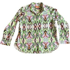 Vilagallo Ikat Watercolor Gaby Ikat Blouse Sz 46